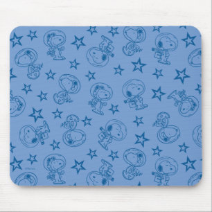 Mousepad Amendoins   Padrão do Astronauta Espacial Azul Sno