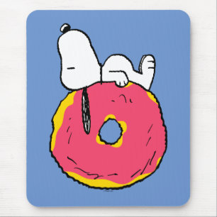 Mousepad Amendoins Rosquinha rosa esnoopia