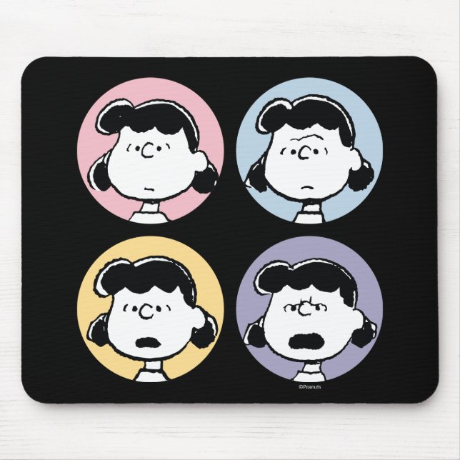 Mousepad Amendoins | Rostos da Lucy (Frente)