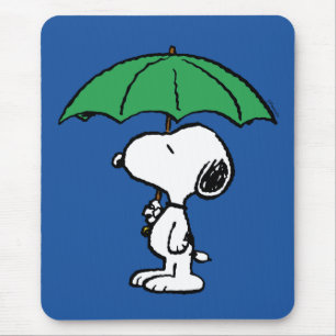 Mousepad Amendoins   Snoopy Green Umbrella