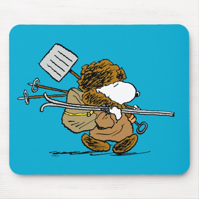 Mousepad Amendoins | Snoopy Snow Warrior (Frente)