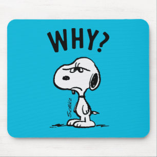 Mousepad Amendoins Snoopy Wonders Why?
