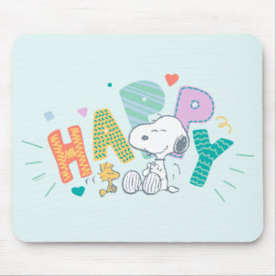 Mousepad Amendoins Snoopy & Woodstock Happy