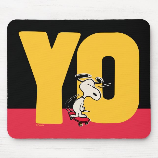 Mousepad Amendoins | Snoopy YO Skateboard (Frente)