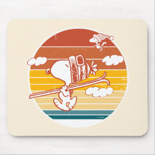 Mousepad Amendoins Triagem de Esqui de Snoopy & Woodstock