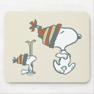 Mousepad Amendoins Triagem de Esqui de Snoopy & Woodstock