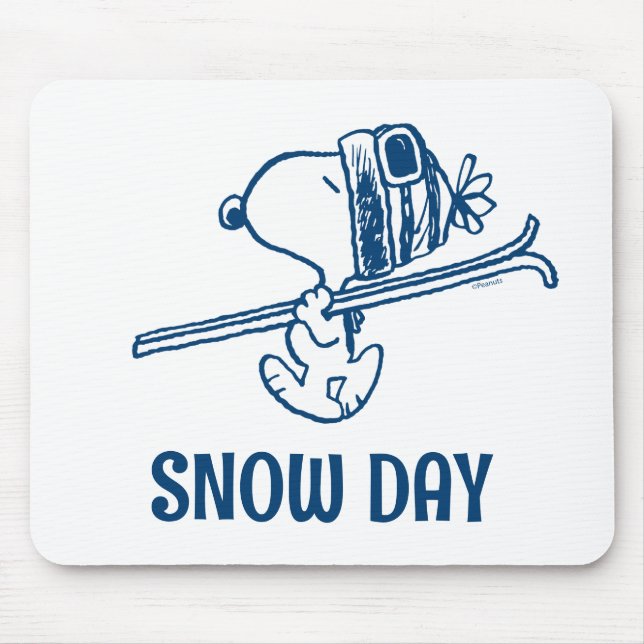 Mousepad Amendoins | Tripa de Esqui de Snoopy (Frente)