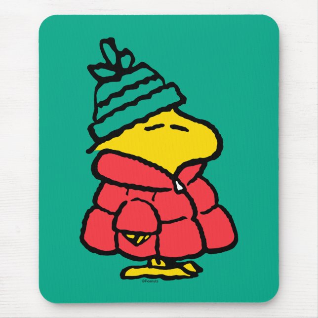 Mousepad Amendoins | Woodstock Puffy Jaqueta de inverno (Frente)