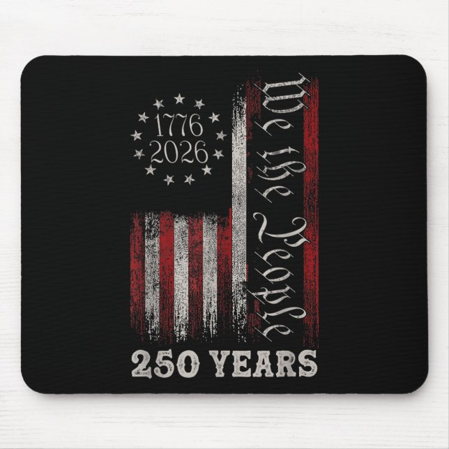 Mousepad America 250th Birthday Us Flag 250 Years We The Pe (Frente)