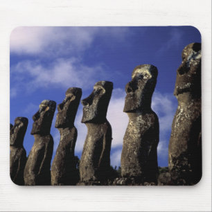 Mousepad América do Sul, Chile, Ilha de Páscoa, Ahu Akiri.