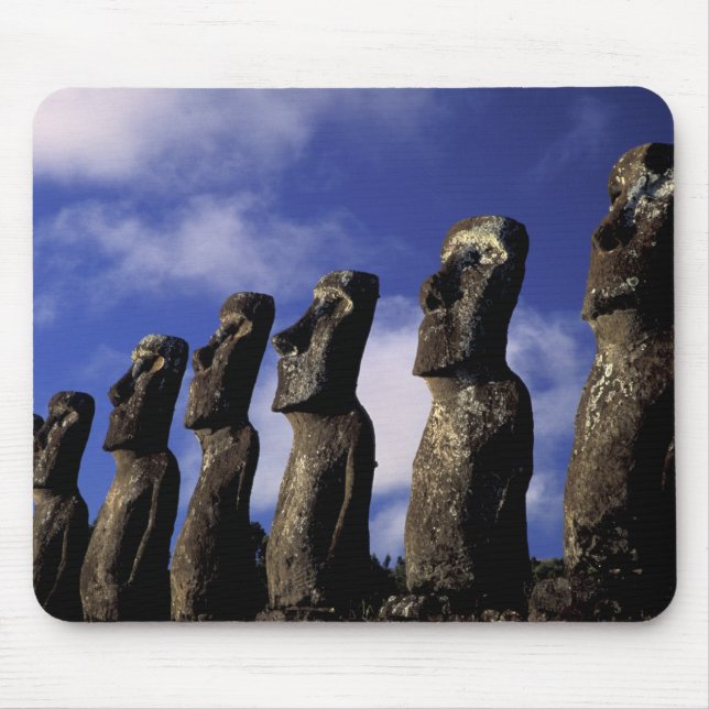 Mousepad América do Sul, Chile, Ilha de Páscoa, Ahu Akiri. (Frente)