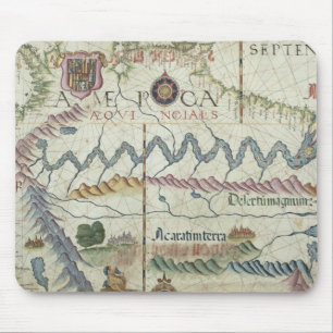 Mousepad Ámérica do Sul do norte, detalhe do mundo