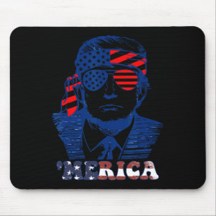 Mousepad América Feliz 4 De Julho Bandeira Americana Trump