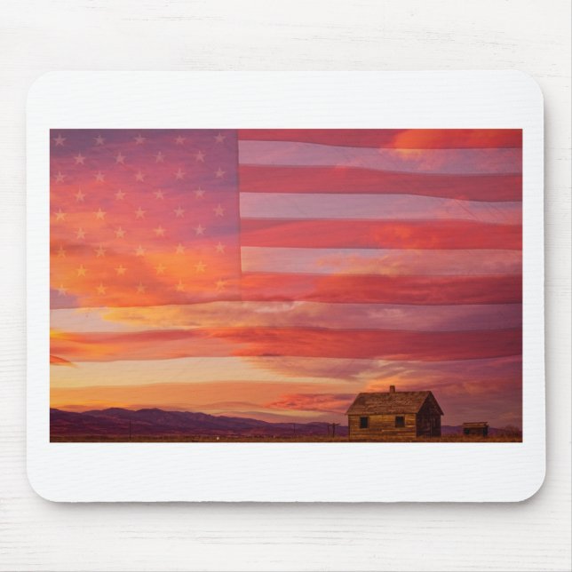 Mousepad América patriótica rural (Frente)