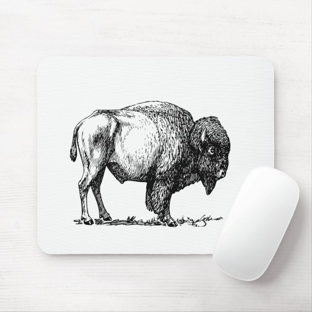 Mousepad American Buffalo Bison (Com mouse)