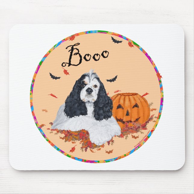 Mousepad American Cocker Spaniel Halloween (Frente)