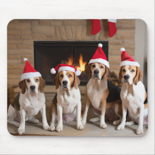 Mousepad American English Foxhound Lareira Natal