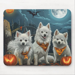 Mousepad American Eskimo Halloween Spooky