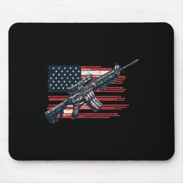 Mousepad American Flag Guns 1rua De Julho Armas Independênc (Frente)
