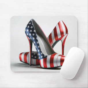 Mousepad American Flag High Heels