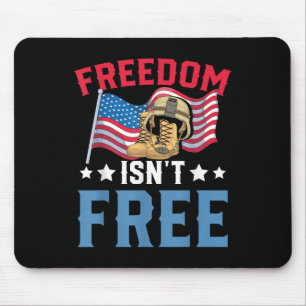 Mousepad American Flag United States Freedom Soldier Mem