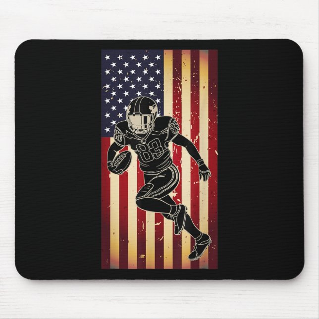 Mousepad American Football Player Usa Flag Pride Football P (Frente)
