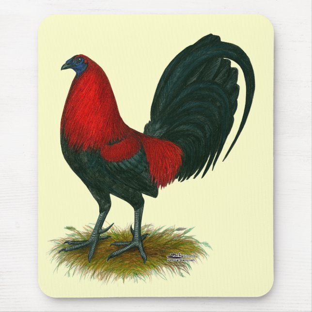 Mousepad American Gamecock: Marrom Vermelho (Frente)
