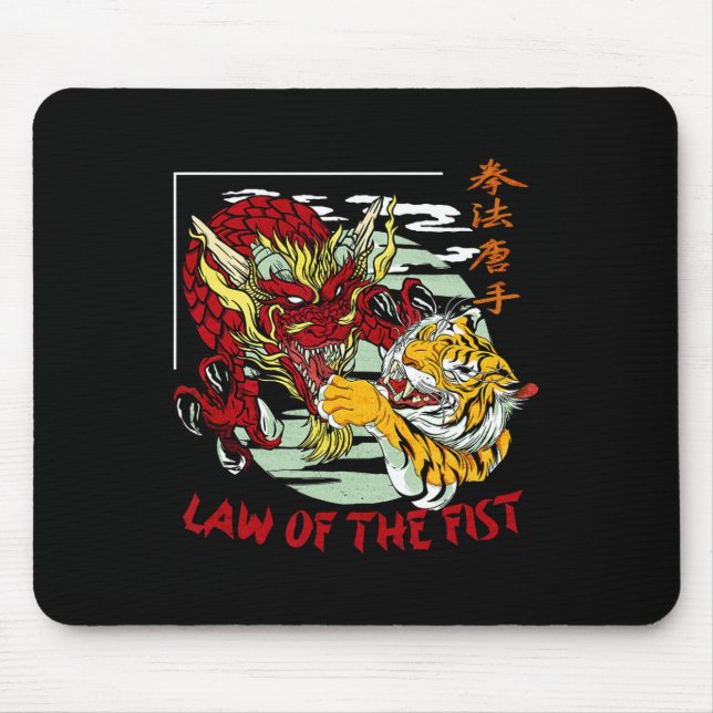 Mousepad American Kenpo Karate China Caracteriza Lei De (Frente)