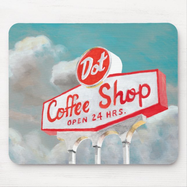 Mousepad American Roadside | Sinal de Compro de café (Frente)