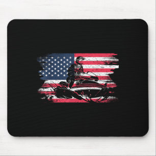 Mousepad American Usa Flag Jet Ski Para Mulheres Homens