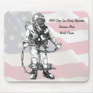 Mousepad Americano do mergulhador do mar profundo de MKV