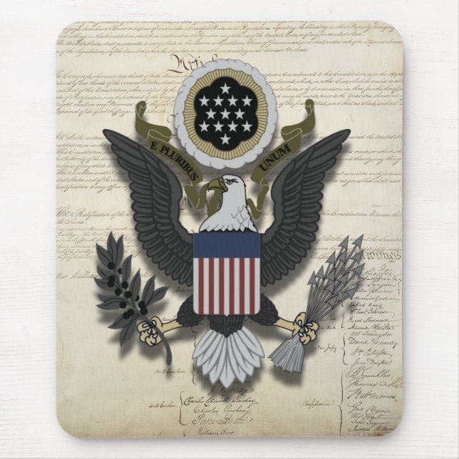 Mousepad Americano Eagle na constituição (Frente)