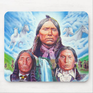 Mousepad Americanos nativos dos Chefes Modelo da Índia