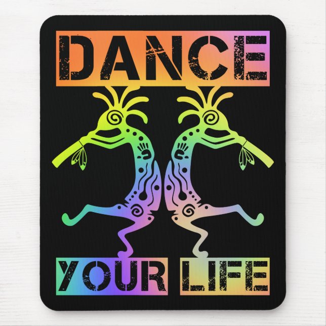 Mousepad Americanos nativos Kokopelli - Dance sua vida 4 (Frente)