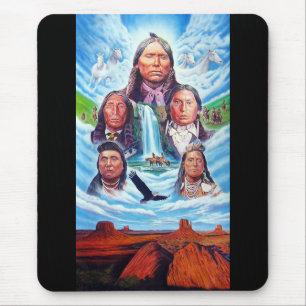 Mousepad Americanos nativos personalizáveis dos chefes indi