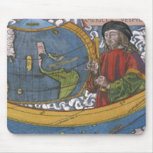 Amerigo Vespucci Explorador em um Mapa das América