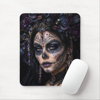 Mousepad Amethyst Orchid Calavera – Gothic Sugar Skull