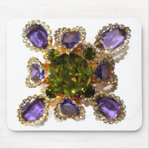 Mousepad Ametista, Diamantes, Artesanais, Emeralds