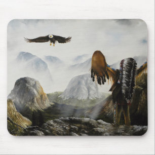 Mousepad Amigo bem-vindo de Painting~ do nativo americano