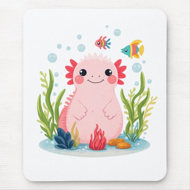 Mousepad Amigo Bolha Axolote (Frente)