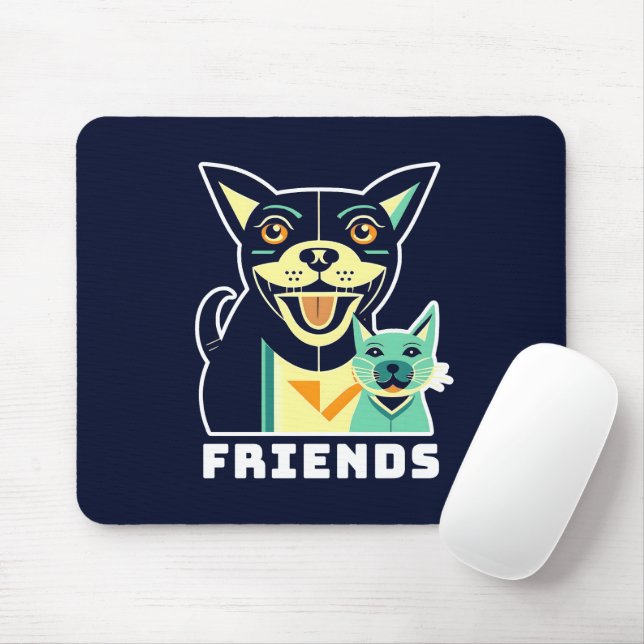 Mousepad Amigos (Com mouse)