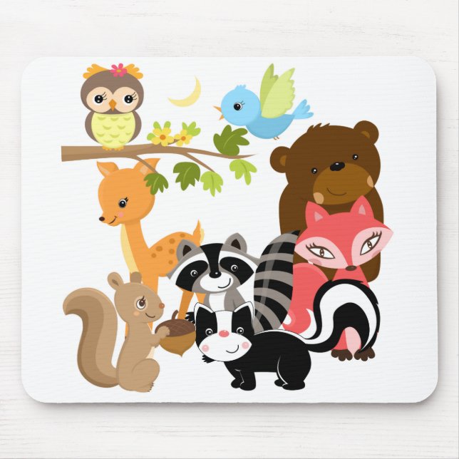 Mousepad Amigos da floresta (Frente)