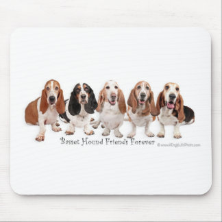 Mousepad Amigos de Basset Hound para sempre