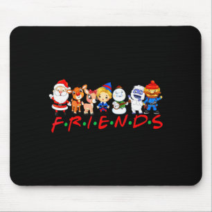 Mousepad Amigos de Natal Papai Noel Rudolph Boneco de Neve