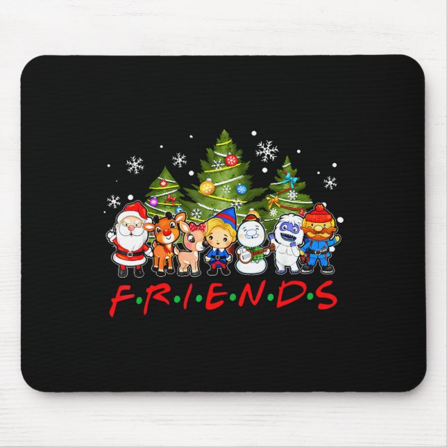 Mousepad Amigos do Papai Noel do Natal Rudolph Boneco de Ne (Frente)