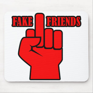 Mousepad Amigos falsos de dedo médio