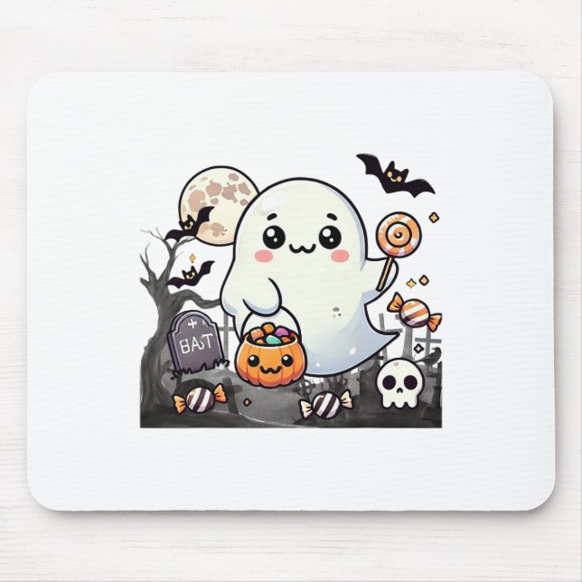 Mousepad Amigos Loucos do Dia das Bruxas Fantasmas (Frente)