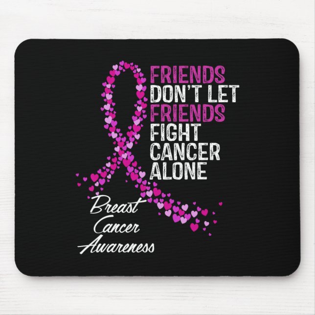 Mousepad Amigos Lutadores de Apoio à Conscientização do Cân (Frente)