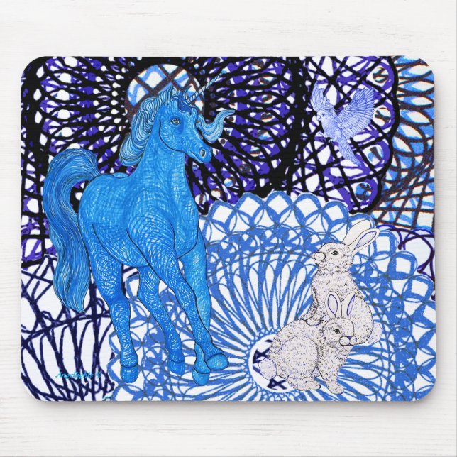Mousepad Amigos Unicórnio (Frente)
