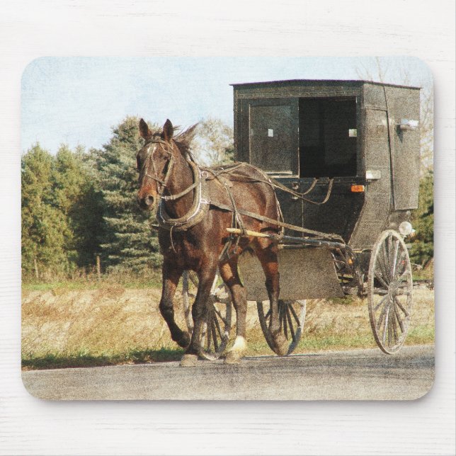 Mousepad Amish Horse e Buggy (Frente)